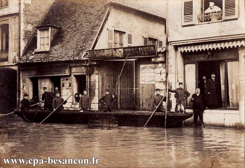 Besançon - Rue Gustave Courbet - Inondations Janvier 1910